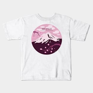 Mt. Fuji (Pink) Kids T-Shirt